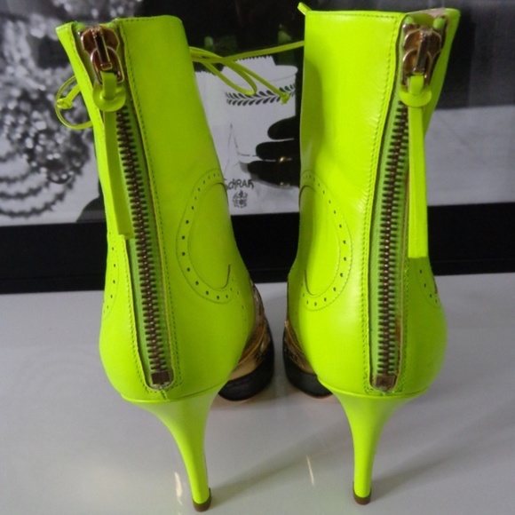 Miu Miu Leather Mid-Calf Lace-Up Boots, Shoes - Picture 8 of 10